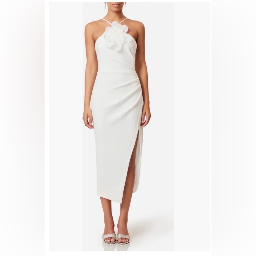 Elliatt Janelle Floral Appliqué Midi Dress
